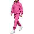 thumbnail image 2 of Yaoyar Mens Valentine's Day Love Print Hooded Pullover With Pockets Long Sleeves Elastic Waist Pockets Trousers Two-Piece Sports Suit, 2 of 5