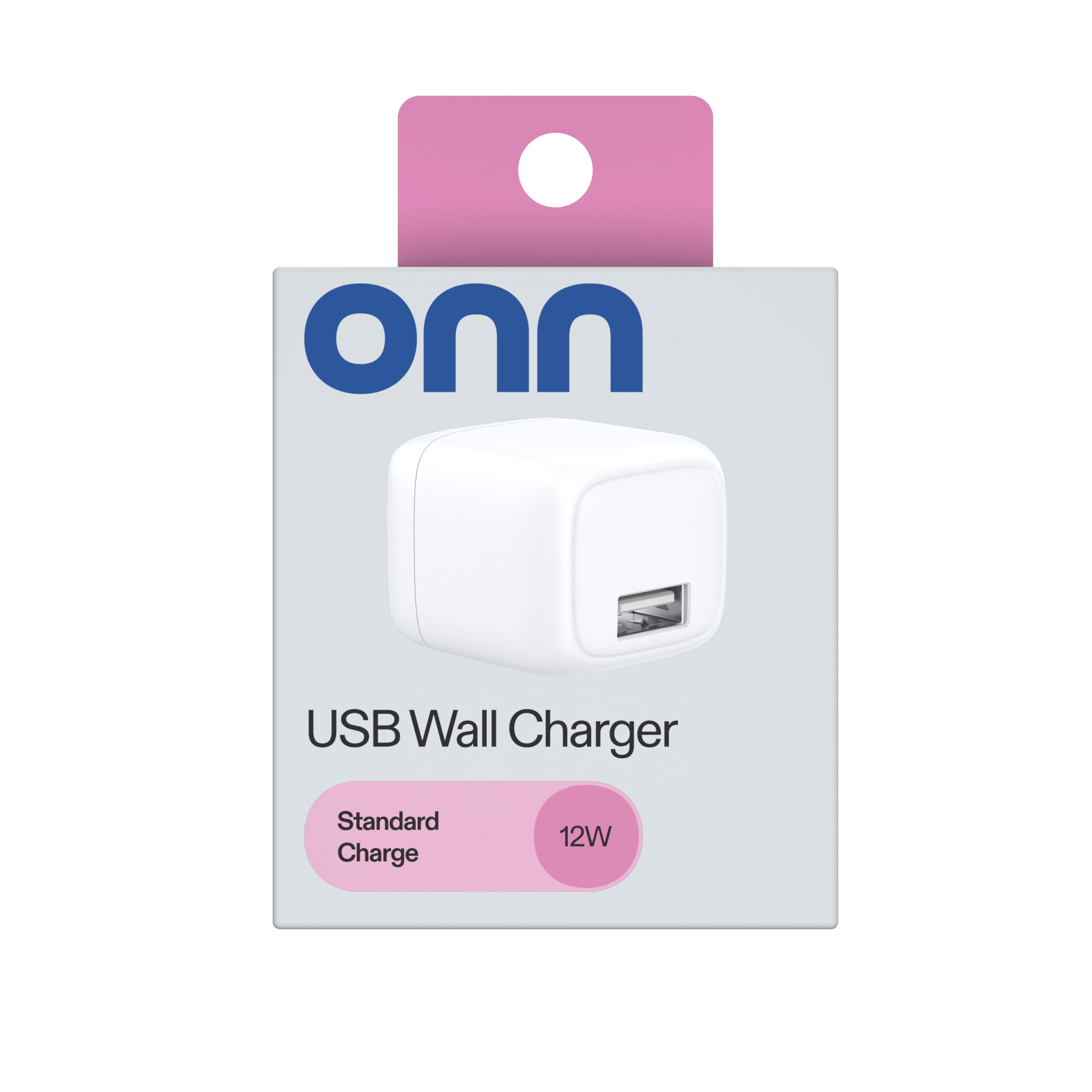 ONN 2.4A Wall USB Charger Universal White