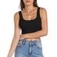thumbnail image 2 of Top corto sin mangas con tirantes AURUZA para mujer, negro, 2 of 8