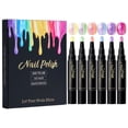 thumbnail image 6 of Cat Eye Gel Nail Polish Pen Set 6 Colors, Water Based Shine Shimmer Quick Dry Nail Art Pens, No UV Lamp Needed, Easy Control Brush Tip for DIY Manicure, Nail Polish Kit Beginner Friendly (C), 6 of 9