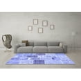 thumbnail image 3 of Ahgly Company Indoor Round Patchwork Blue Transitional Area Rugs, 4' Round, 3 of 4
