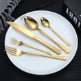 thumbnail image 4 of 5/25 Western style stainless steel tableware silverware set exquisite gold tableware handle including a main steak knife, fork, fork-1pcs, 4 of 6