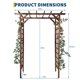 thumbnail image 2 of QinaQin Arco de jardín de madera de 85 pulgadas, fabricado en abeto sólido, enrejado para plantas trepadoras y decoración de bodas o patio, 2 of 6
