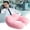 Pink, variant on Menrkoo Travel Neck Pillow 18 Inch - Memory Foam & Microbeads For Airplane, Car, Office Support, Anti-Slip Design, Machine Washable Pink 26*29*10Cm