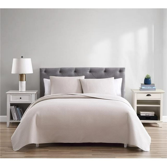 G3 Home 90017 Ensemble de Courtepointe Aspen, Taupe - Taille King - 3 Pcs