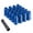 Blue, variant on 6pt spline Lug Nut, Black 12X1.5 Closed End Hex 3/4 Inch 19mm Corn Seat Lug Nuts 1.38" Length with 1 Spline Key/Socket Wheel Nuts Set of 20, 20+1