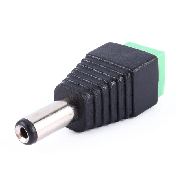Conector Macho De Enchufe De Alimentación De CC, Conector Macho De Alimentación De CC Estable Negro Y Verde Para Instalador De CCTV Para Luz LED De CCTV Para Monitoreo