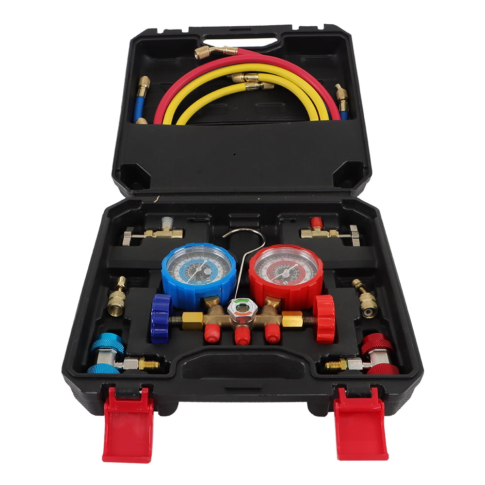 Handdo Air Vacuum Pump MANIFOLD GAUGE Set 1/3HP 4CFM HVAC AC Refrigerant Kit