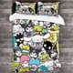 thumbnail image 1 of Juego de ropa de cama con dibujos animados de Anime Sanrio Kawaii Kuromi, edredón, funda de almohada, ropa de cama para niños, 1 of 4