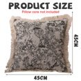 thumbnail image 5 of Fundas de almohadas para sofá, almohadas de algodón con volantes a rayas de 18 x 18 pulgadas para sala de estar, funda de almohada bohemia con cremallera o lindas almohadas para exteriores, 5 of 5