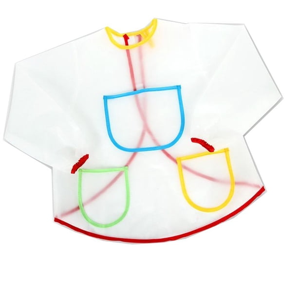 Lindo delantal impermeable de manga larga para niños de manga larga para niños para pintar