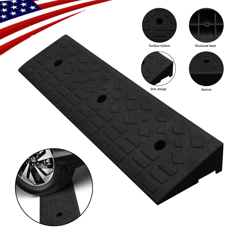 39.4" Long, Rubber Loading Dock Rubber Curb Ramp, Heavy Duty Loading