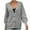 Gray, variant on Herrnalise Women V Neck Crochet Lace Long Sleeve Hollow Out Cable Knit Cardigan for Women Sweaters Tops S-XL