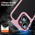 thumbnail image 2 of for iPhone 14 Back Case, Luxury Hybrid TPU + PC Shockproof Protective Slim Fit Lightweight Durable Anti-falling Thin Phone Case Cover for iPhone 14, Pink, 2 of 8