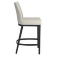 thumbnail image 4 of Modern Faux Leather and Metal 26" Counter Stool Set of 2 Beigeand Black, 4 of 8