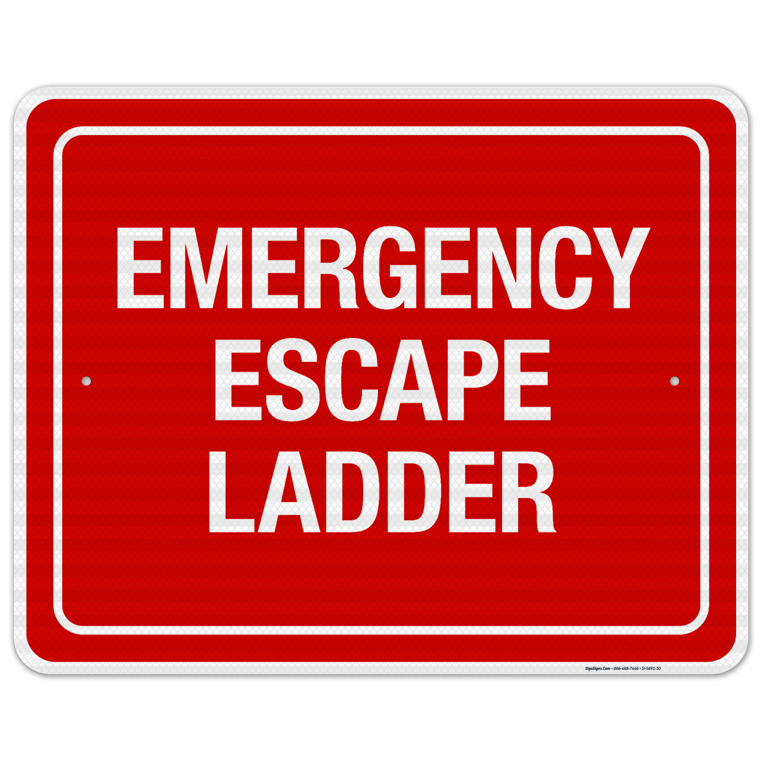 Emergency Escape LAdder Sign, Fire Safety Sign,