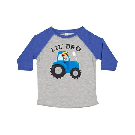 

Inktastic Farmer Tractor Little Bro Gift Toddler Boy Girl T-Shirt