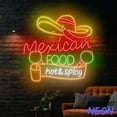 thumbnail image 4 of Handmadetneonsign Mexican Food Neon Sign, Mexican Sombrero Hat Led Sign, Wall Decor 97068, 4 of 5