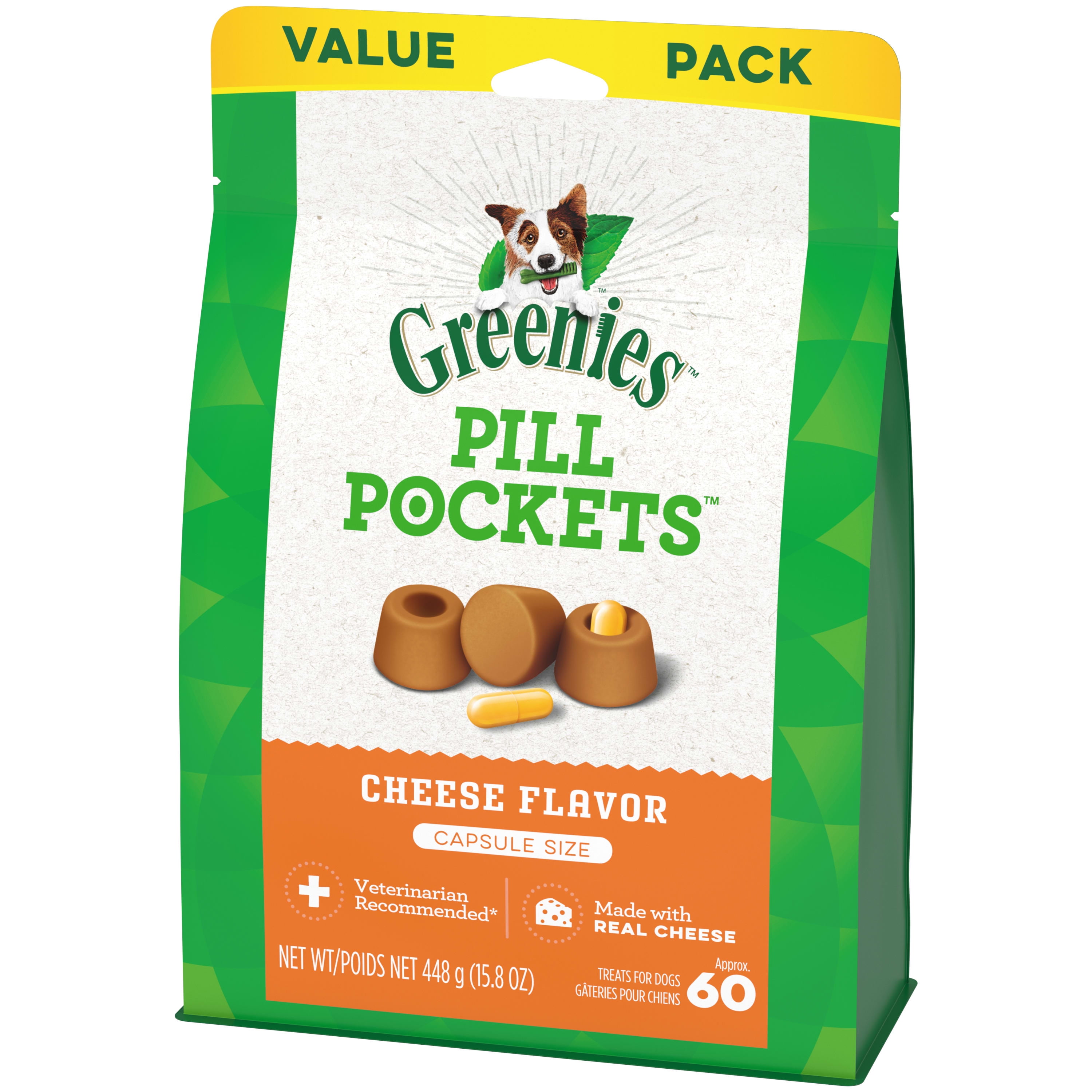 Greenies Pill Pockets Cheese Flavor Capsule Size Soft Treats For