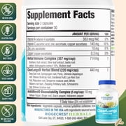 Ridgecrest Herbals ClearLungs Immune, Lung Support Supplement with Mullein, Elderberry, Zinc, Vitamin C, Vitamin A, Olive Leaf (60 Caps, 30 Serv)