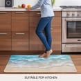 thumbnail image 5 of Blue Coastal Beach Doormat Outdoor Entrance 24"x36", Summer Ocean Nautical Seaside Absorb Moisture Dirt Door Mats, Non-Slip Rubber Backing Floor Mats Indoor, Low-Profile Front Door Rugs, 5 of 9
