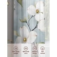 thumbnail image 3 of Gardenia Flowers Sheer Curtains for Living Room Bedroom Summer Botanical Plants Watercolor Sheer Curtains 84 Inch Long 2 Panels Set Light Filtering Curtain Window Treatments Drapes for Dining Room, 3 of 6