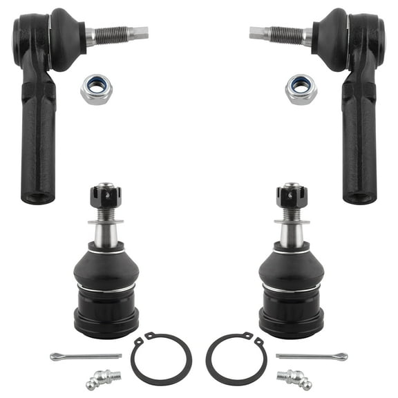 BOXI (Set of 4) 2x Front Outer Tie Rod End Links   2x Lower Ball Joints Fit for Dodge Grand Caravan 2001 2002 2003 2004 / for Chrysler Voyager Town & Country 2001 2002 2003 2004 | Replace K7399 ES3537