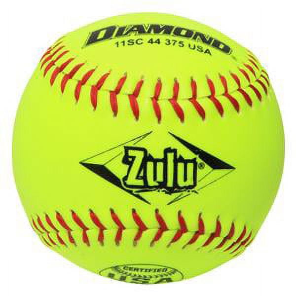 Diamond 11SC 44 375 USA Zulu 11" Slowpitch Softballs -12 Ball Pack