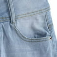 thumbnail image 4 of frariair Jean Shorts for Women Low Waisted Washed Solid Short Mini Jeans Denim Pants Light Blue, 4 of 4