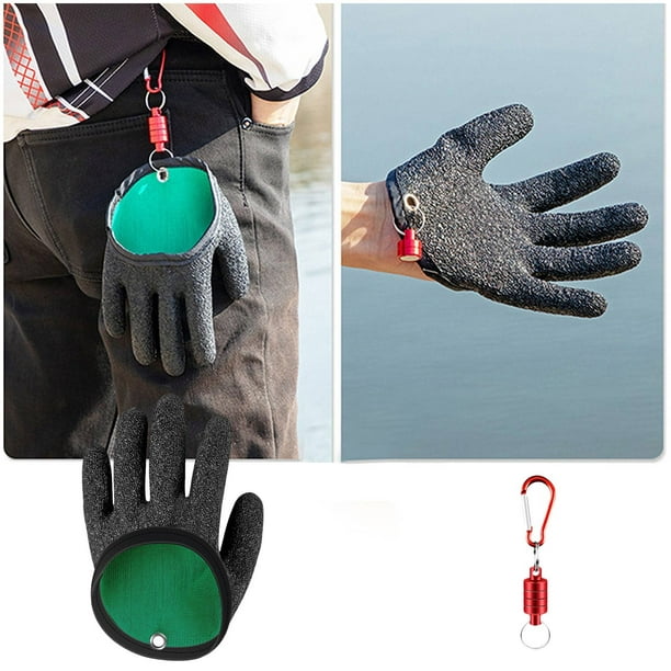 Dvkptbk Outdoor Objects Stab-proof, Magnetic Fishing Gloves Tools