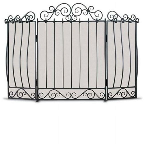 Pilgrim 19205 3 Panel Villa Screen - Black