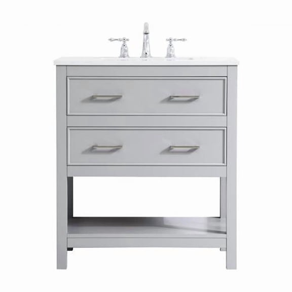 18 in. Single Bathroom Vanity in Grey