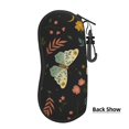 thumbnail image 3 of ZICANCN Sunglasses Soft Case, Moths Leaves Seamless Floral Neoprene Zipper Eyeglass Case for Men Women, 3 of 9