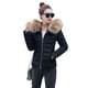 thumbnail image 4 of Chaqueta de algodón para mujer, chaqueta de algodón de talla grande para mujer, estilo corto de moda, cuello de piel grande, chaqueta de algodón de corte ajustado, 4 of 6