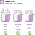 thumbnail image 4 of Coffea Protective Silicone Case with Keychain for AirPods 1 & 2 (Front LED Not Visible) (Light Purple), 4 of 7