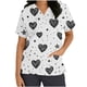 thumbnail image 3 of TaTaai Valentine Graphic Women Scrub Top Soft Cotton Relaxed Fit Short Sleeve V Neck Front Pocket Breathable Comfort Medical Work Casual Blouse Gift, 3 of 5