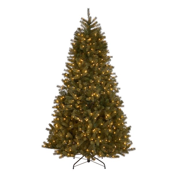 Noble House 9-foot Mixed Spruce Pre-Lit Clear String Light Hinged Artificial Christmas Tree