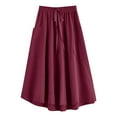 thumbnail image 3 of Sngxgn Women's Pleated Skater Skirt Basic Casual High Waisted Ruffles Flared Mini Skirts(D,M), 3 of 5