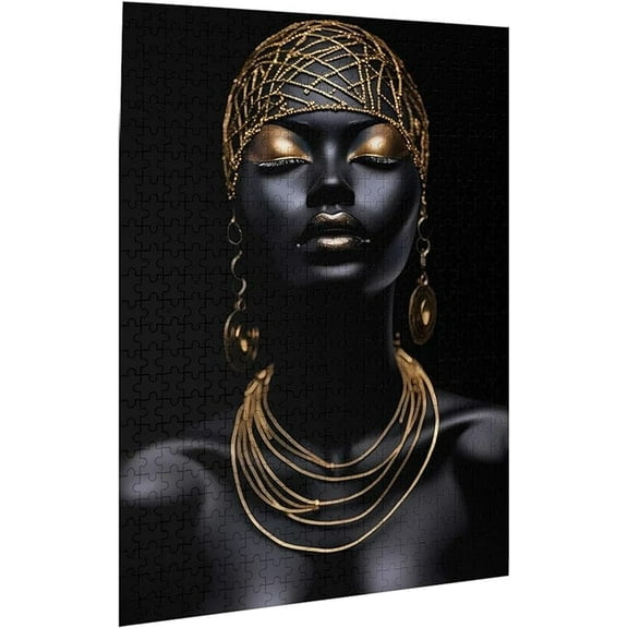 Puzzles For Adults 500 Pieces  African American Black Woman Formation Wooden Living Room Props Toys Funny Wall Art Gift Jigsaw Puzzle
