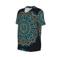 thumbnail image 2 of Balery Mandala Baseball Jersey for Men Casual Button Down Shirts Short Sleeve Active Team Sports Uniform-Medium, 2 of 9