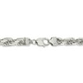 thumbnail image 3 of White Sterling Silver chain Rope Diamond-cut 28 in 10.25 mm, 3 of 5