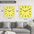thumbnail image 5 of Yellow Moire Wooden Wall Clock Silent Non Ticking, Water Ripple Stripe Farmhouse Square Wall Clocks Battery Operated, Decor Clock for Home Office, Living Room, Kitchen, 10 Inch, 5 of 9