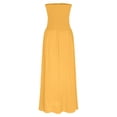 thumbnail image 7 of Oplxuo Women 2025 Summer Elegant Strapless Maxi Dress Tube Top Dress A Line Flowy Long Wedding Party Cocktail Dresses, 7 of 7