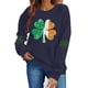 thumbnail image 2 of TaTaai Womens St Patricks Day Sweatshirt Long Sleeve Crewneck Casual Pullover Holiday Print Fleece Lined Top Gift, 2 of 6