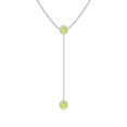 thumbnail image 1 of Angara Collier Péridot Naturel - Collier Style Lariat Péridot Rond 1.1 ct en Or Blanc 14K pour Femmes, 1 of 8