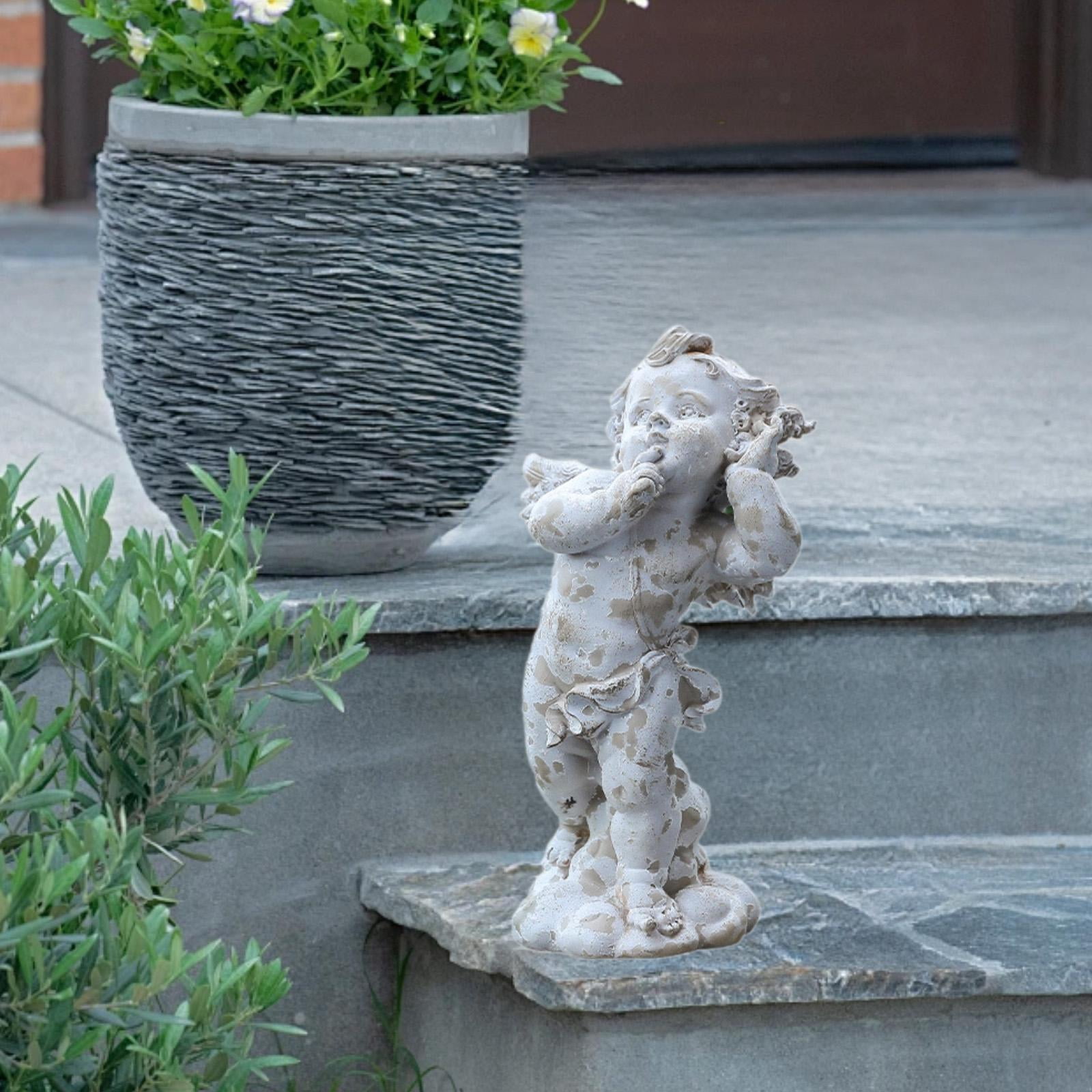 MAGIDEAL Angel Garden Statue Sculpture European Vintage Outdoor Statue for Poolside B