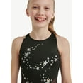thumbnail image 5 of Justice Celestial Foil Print Gymnastics Leotard for Girls with Scrunchie, Sizes XS-XL, 5 of 6