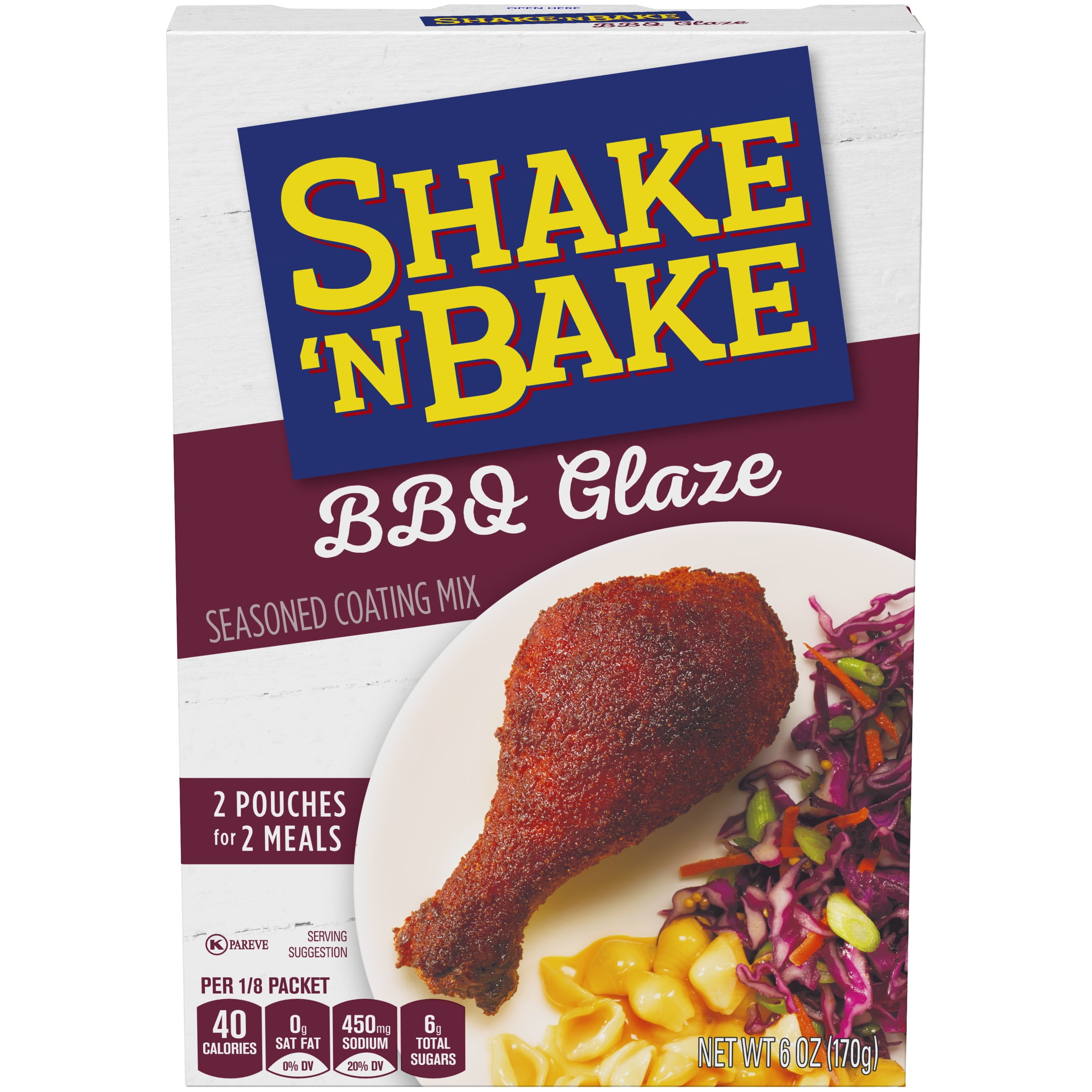 Shake 'N Bake BBQ Glaze Seasoned Coating Mix, 2 ct Packets
