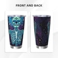 thumbnail image 3 of Salouo Space Skeleton Meditation Print 20oz Tumbler with Lid,Stainless Steel Vacuum Insulated Tumbler Durable Insulated Coffee Mug Thermal Cup with Splash Proof Sliding Lid-Straw Three-piece Set, 3 of 8