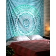 thumbnail image 1 of Large Mandala Tapestry for Bedroom and Living Room Wall Hanging Cotton Tapestries ( Sea Green, Ombre, 90x84 Inch, Queen size ), 1 of 4
